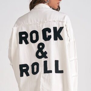 Elan gray Rock n Roll snap front oversized shirt/jacket